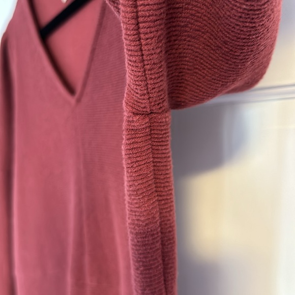 Madewell Cotton Autumn Texture and Thread Dress Size XL Dusty Burgundy - Picture 9 of 11